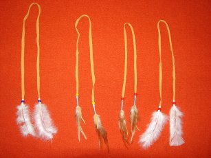 Feathered leather Straps